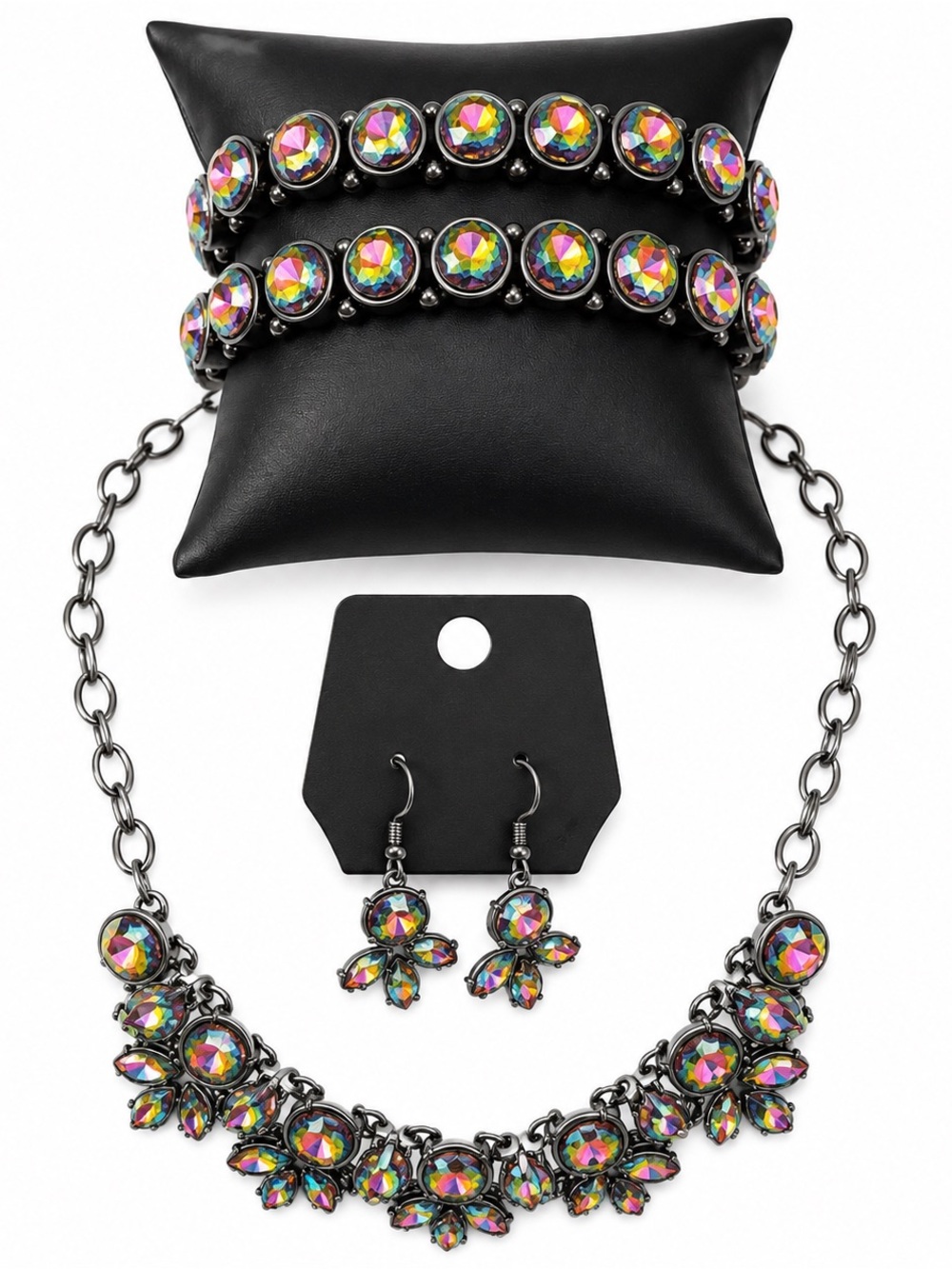 Volcano Necklace, Earrings, & Bracelets Set#1